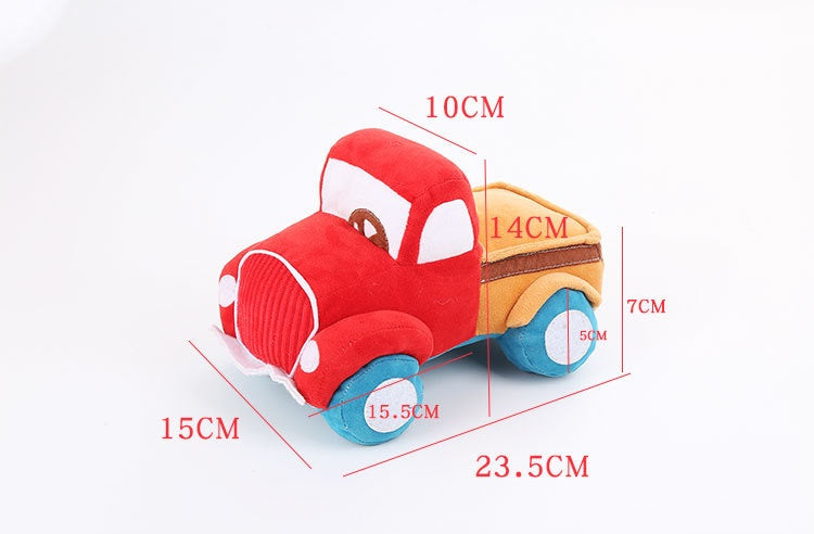 KFX-3614909 Plush Interactive Car Toy for Dogs with Sound and Tooth Grinding Features