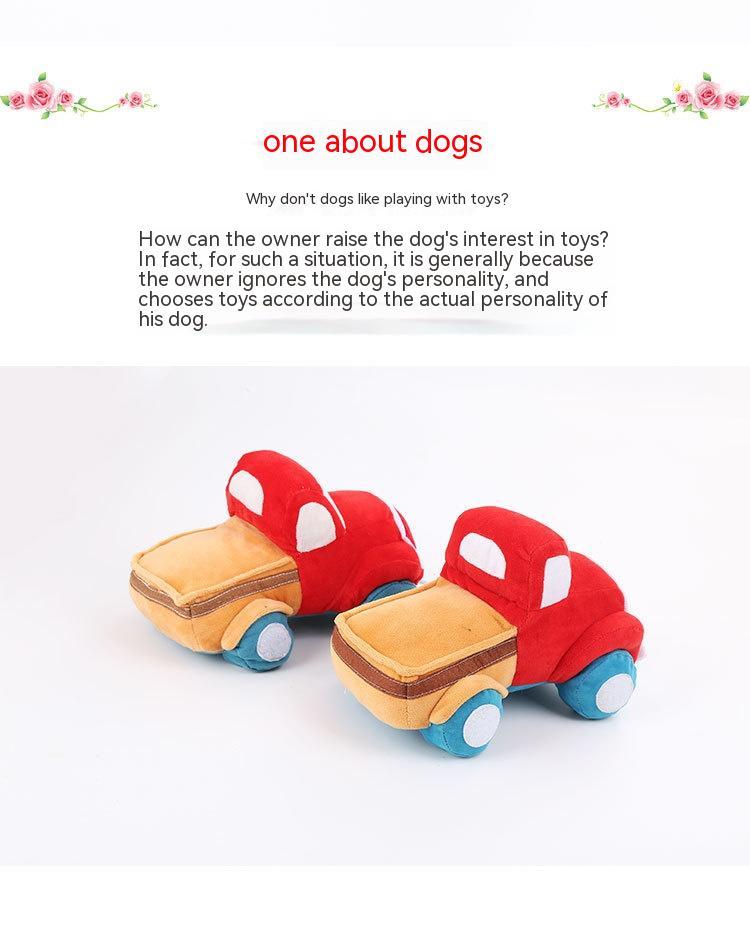 KFX-3614909 Plush Interactive Car Toy for Dogs with Sound and Tooth Grinding Features