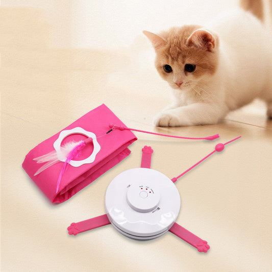 KFX-3616061 Automatic Cat Toy - Timing Sound Toy for Pets, Blue and Red, 150x58mm