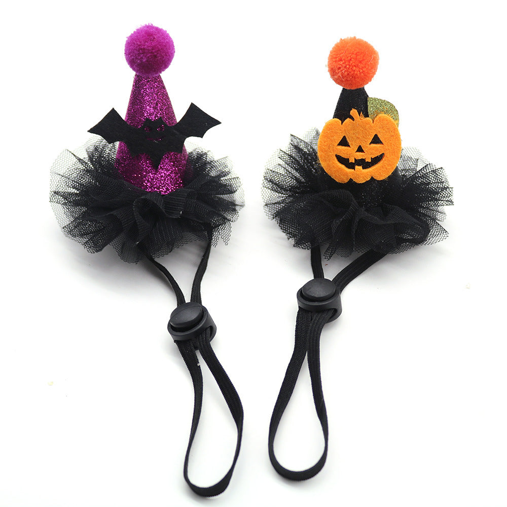 KFX-3619389 Adjustable Purple and Black Pet Headdress Hat for Halloween and Christmas Celebrations