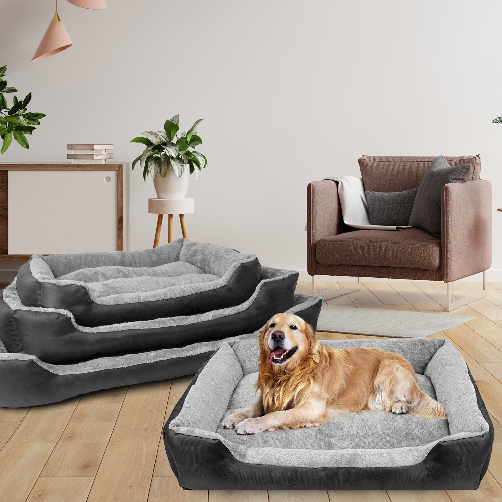 KFX-3622845 Comfortable and Breathable Nest for Medium to Large Dogs – Four Seasons Dog Bed in Black