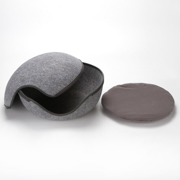 KFX-3630781 Egg-Shaped Warm Pet Bed with Detachable Cushion for Dogs, Cats, and Small Animals
