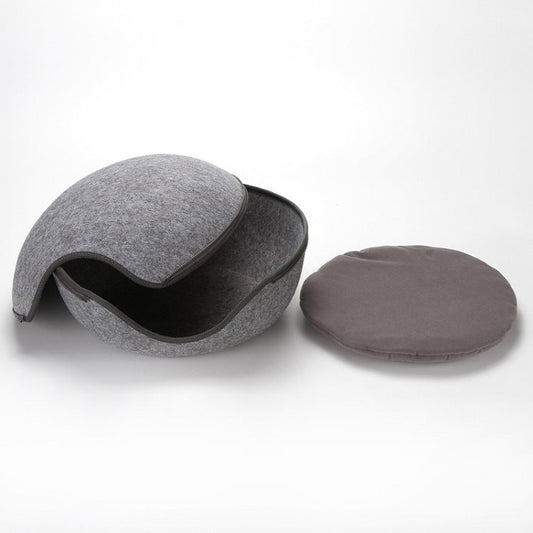 KFX-3630781 Egg-Shaped Warm Pet Bed with Detachable Cushion for Dogs, Cats, and Small Animals