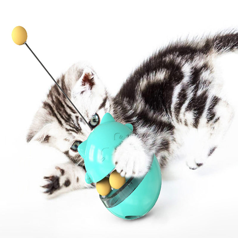 KFX-3633341 Interactive Pet Tumbler Toy for Cats - Slow Food Leaking Ball, Durable Educational Game in Multiple Colors