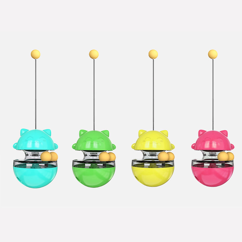 KFX-3633341 Interactive Pet Tumbler Toy for Cats - Slow Food Leaking Ball, Durable Educational Game in Multiple Colors