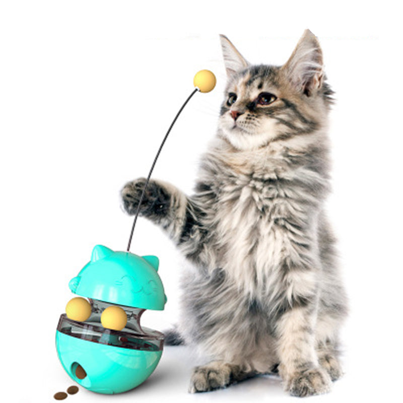 KFX-3633341 Interactive Pet Tumbler Toy for Cats - Slow Food Leaking Ball, Durable Educational Game in Multiple Colors