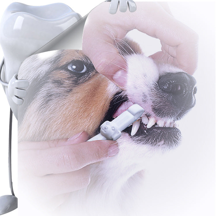 KFX-3634365 Portable Pet Tooth Cleaning Wipes with Replacement Heads and Cotton for Comprehensive Dental Care