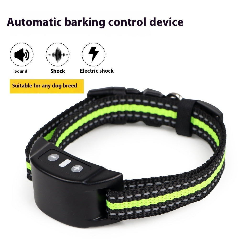 KFX-3634493 Automatic Waterproof Bark Control Collar for Dogs - Available in Black, White, and Fluorescent Green