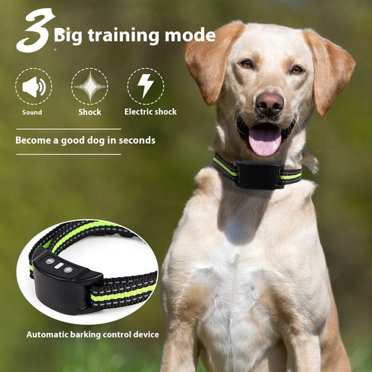 KFX-3634493 Automatic Waterproof Bark Control Collar for Dogs - Available in Black, White, and Fluorescent Green