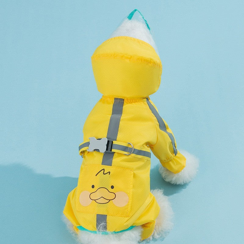 KFX-3634877 Waterproof Fruit Printed Raincoat for Dogs in Various Colors and Sizes