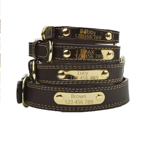 KFX-3640253 Pet-Adjustable Microfiber Leather Dog Collar - Medium to Large Sizes Available