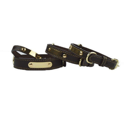 KFX-3640253 Pet-Adjustable Microfiber Leather Dog Collar - Medium to Large Sizes Available