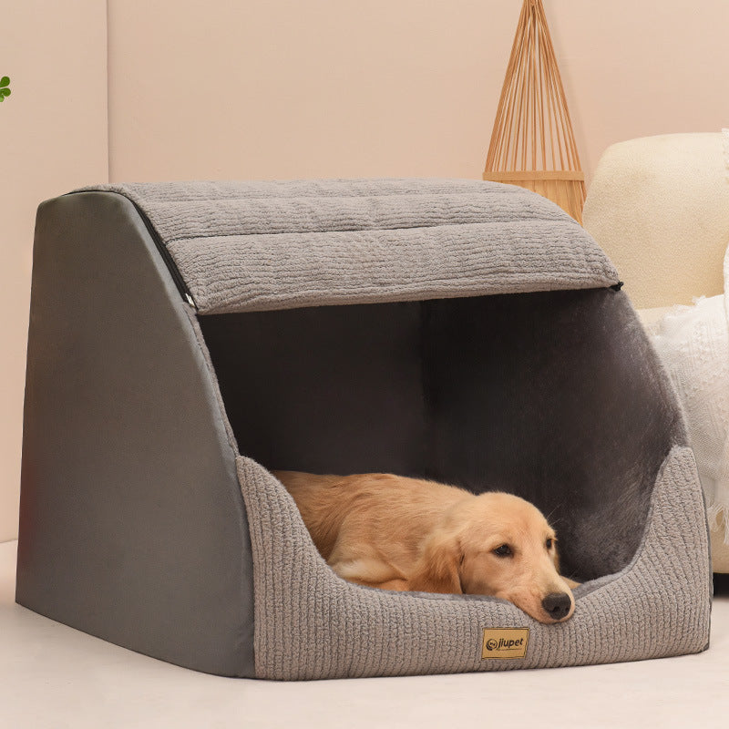 KFX-3641917 Removable Washable Pet Bed for Medium to Large Dogs in Classic Gray