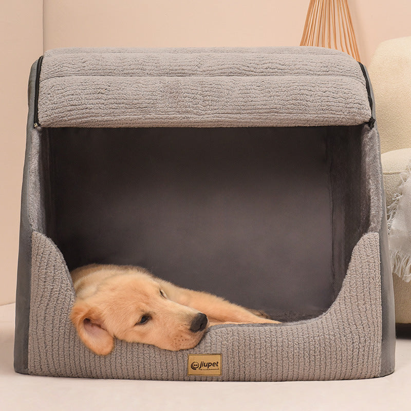 KFX-3641917 Removable Washable Pet Bed for Medium to Large Dogs in Classic Gray
