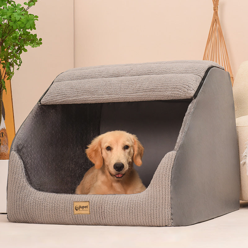 KFX-3641917 Removable Washable Pet Bed for Medium to Large Dogs in Classic Gray