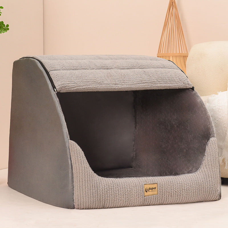 KFX-3641917 Removable Washable Pet Bed for Medium to Large Dogs in Classic Gray