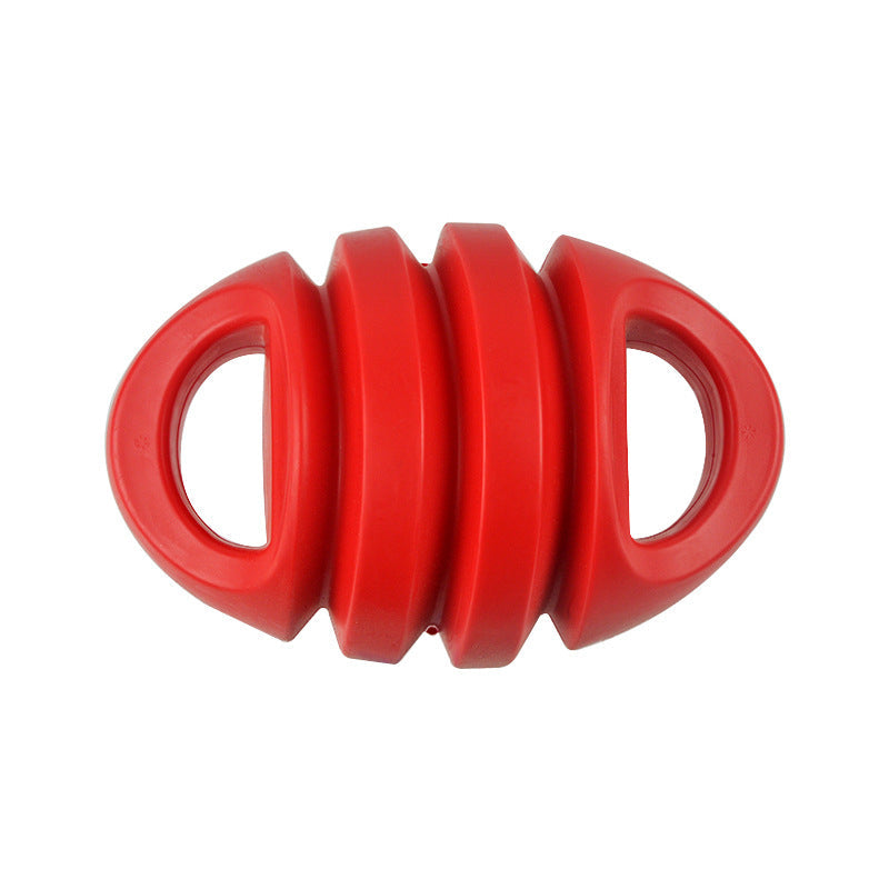 KFX-3643069 Durable Bite-Resistant Dog Training Toy with Double Ball Knob and Frisbee Options