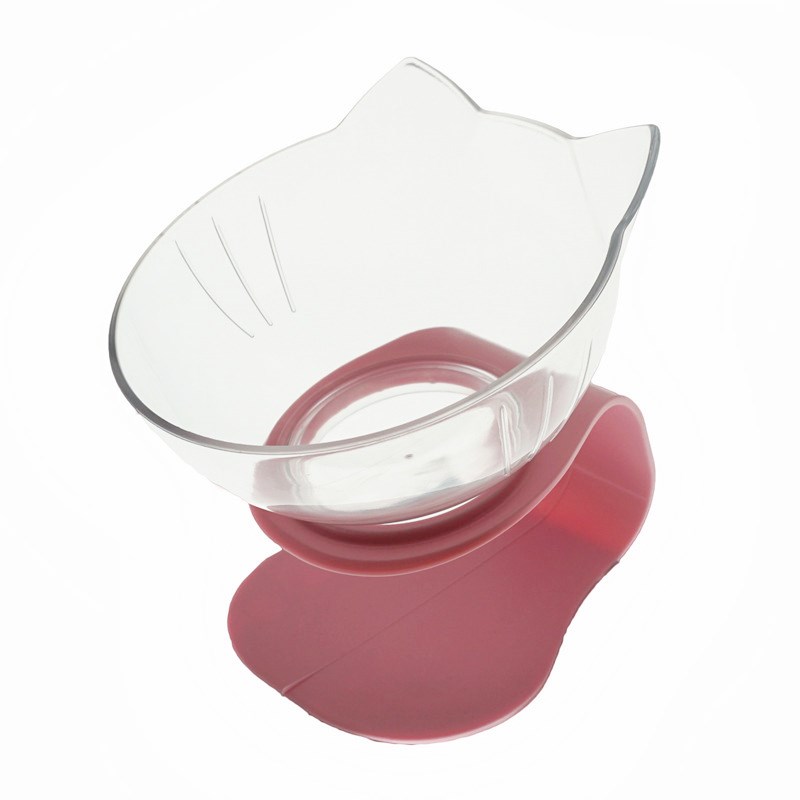 KFX-3644221 Elevated Non-Slip Double Cat Bowl with 15° Tilted Stand for Enhanced Neck Comfort