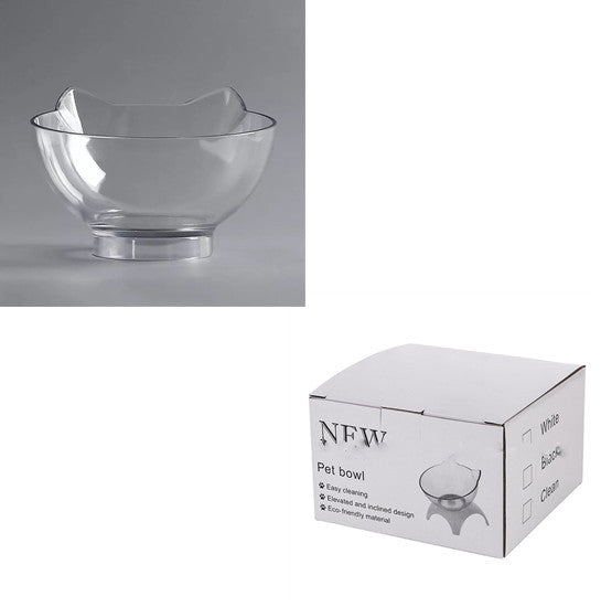 KFX-3644221 Elevated Non-Slip Double Cat Bowl with 15° Tilted Stand for Enhanced Neck Comfort