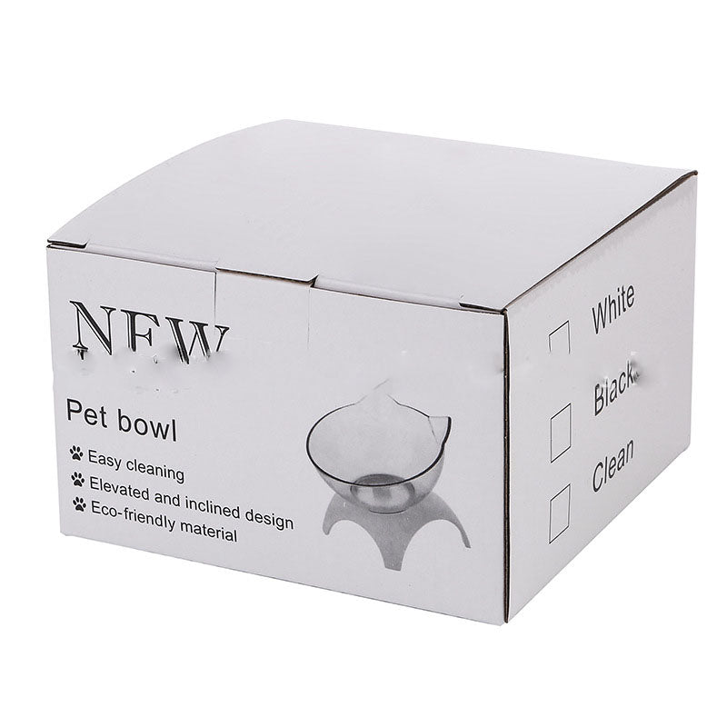 KFX-3644221 Elevated Non-Slip Double Cat Bowl with 15° Tilted Stand for Enhanced Neck Comfort