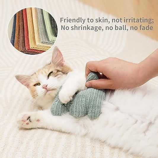 KFX-3645501 Catnip Plush Chew Toy with Bell for Kittens and Cats - Bite Resistant Teething Toy