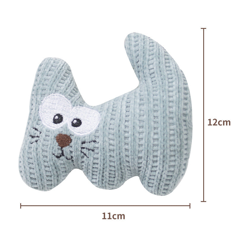 KFX-3645501 Catnip Plush Chew Toy with Bell for Kittens and Cats - Bite Resistant Teething Toy