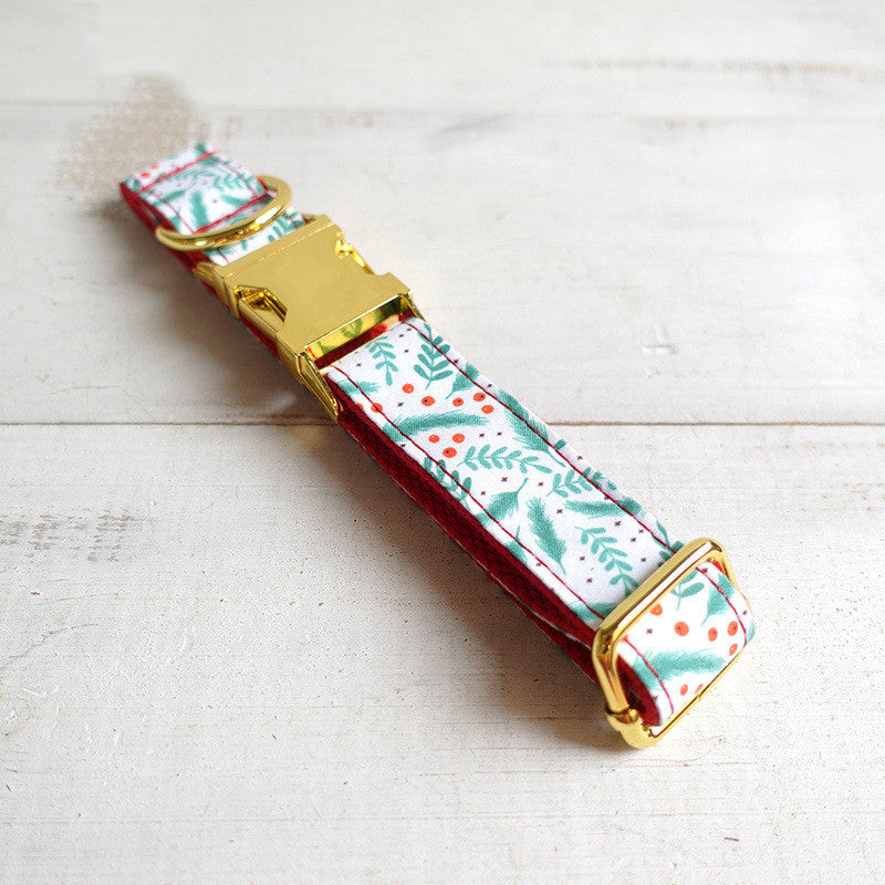 KFX-3646013 Durable Christmas-Themed Dog Collar with Towing Rope for Maximum Comfort