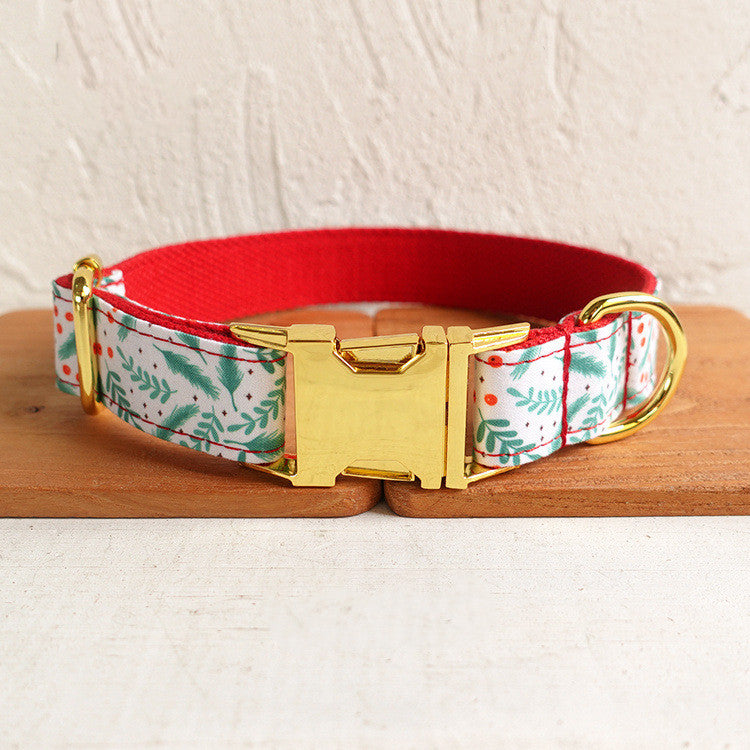 KFX-3646013 Durable Christmas-Themed Dog Collar with Towing Rope for Maximum Comfort