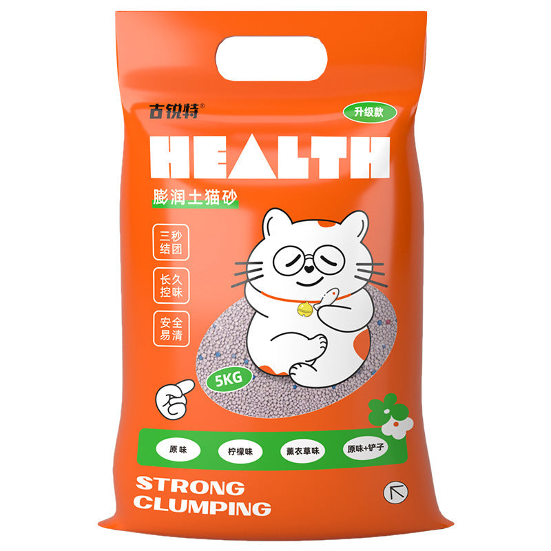 KFX-3649469 Bentonite Cat Litter with Original Lemon and Lavender Scents, Low Dust Formula