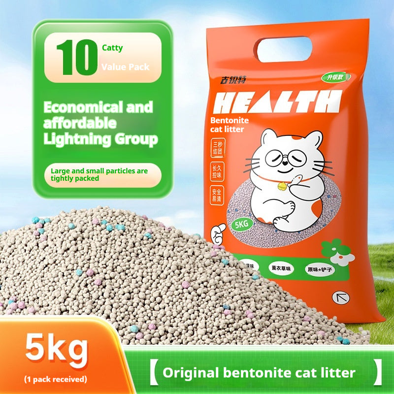 KFX-3649469 Bentonite Cat Litter with Original Lemon and Lavender Scents, Low Dust Formula