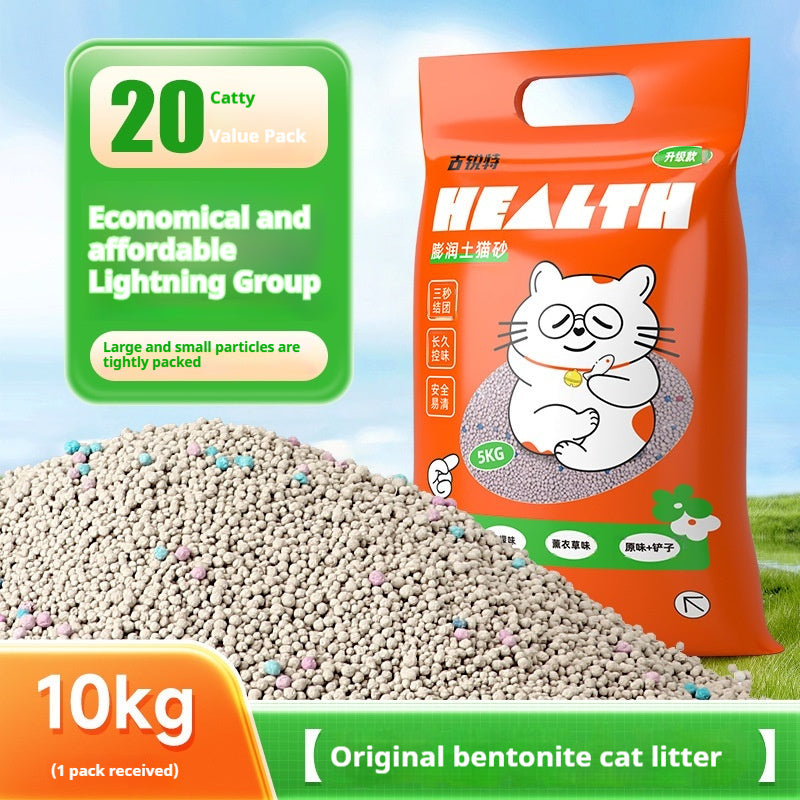 KFX-3649469 Bentonite Cat Litter with Original Lemon and Lavender Scents, Low Dust Formula