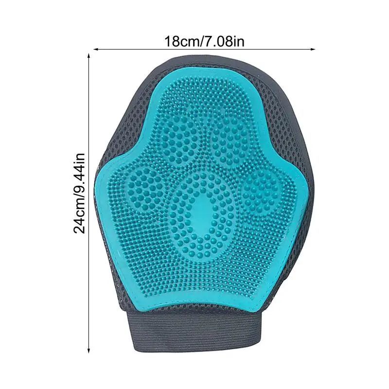 KFX-3649597 Soft Silicone Horse Massage & Bathing Gloves for Easy Dehairing and Grooming
