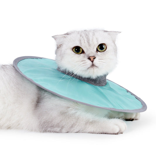 KFX-3649981 Pet Circle Collar for Cats - Light Blue, Pink, Fruit Green - Size M, L, XL, Polyester Material