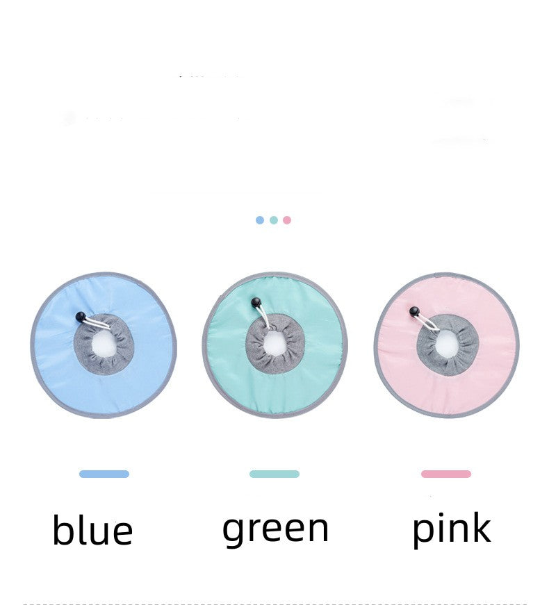 KFX-3649981 Pet Circle Collar for Cats - Light Blue, Pink, Fruit Green - Size M, L, XL, Polyester Material