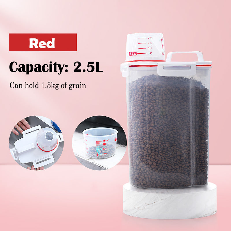 KFX-3650237 Moisture-Proof Cat Food Storage Barrel - Sealed Snack Container in Multiple Sizes