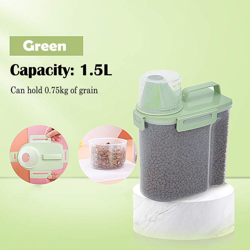KFX-3650237 Moisture-Proof Cat Food Storage Barrel - Sealed Snack Container in Multiple Sizes