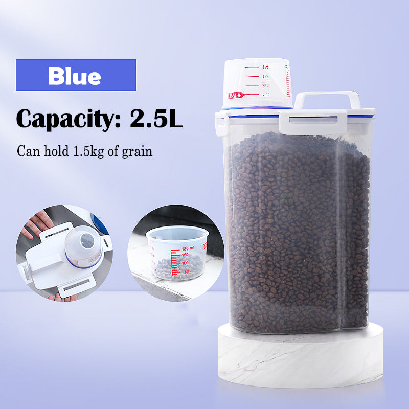 KFX-3650237 Moisture-Proof Cat Food Storage Barrel - Sealed Snack Container in Multiple Sizes