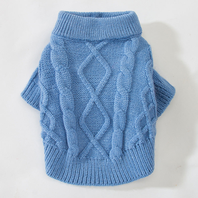 KFX-3651773 Spring Knitted Rib Sweater for Small Dogs and Cats in Multiple Colors