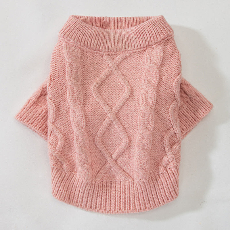 KFX-3651773 Spring Knitted Rib Sweater for Small Dogs and Cats in Multiple Colors