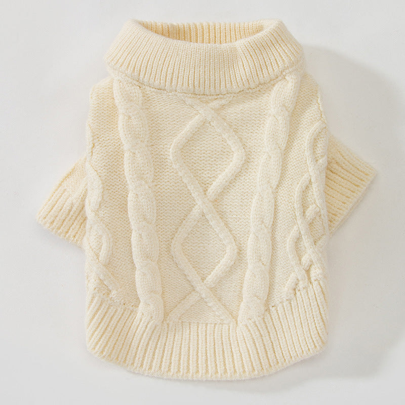 KFX-3651773 Spring Knitted Rib Sweater for Small Dogs and Cats in Multiple Colors