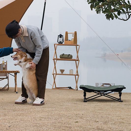 KFX-3652413 Detachable Outdoor Folding Pet Bed with Waterproof Oxford Cloth and Aluminum Alloy Frame