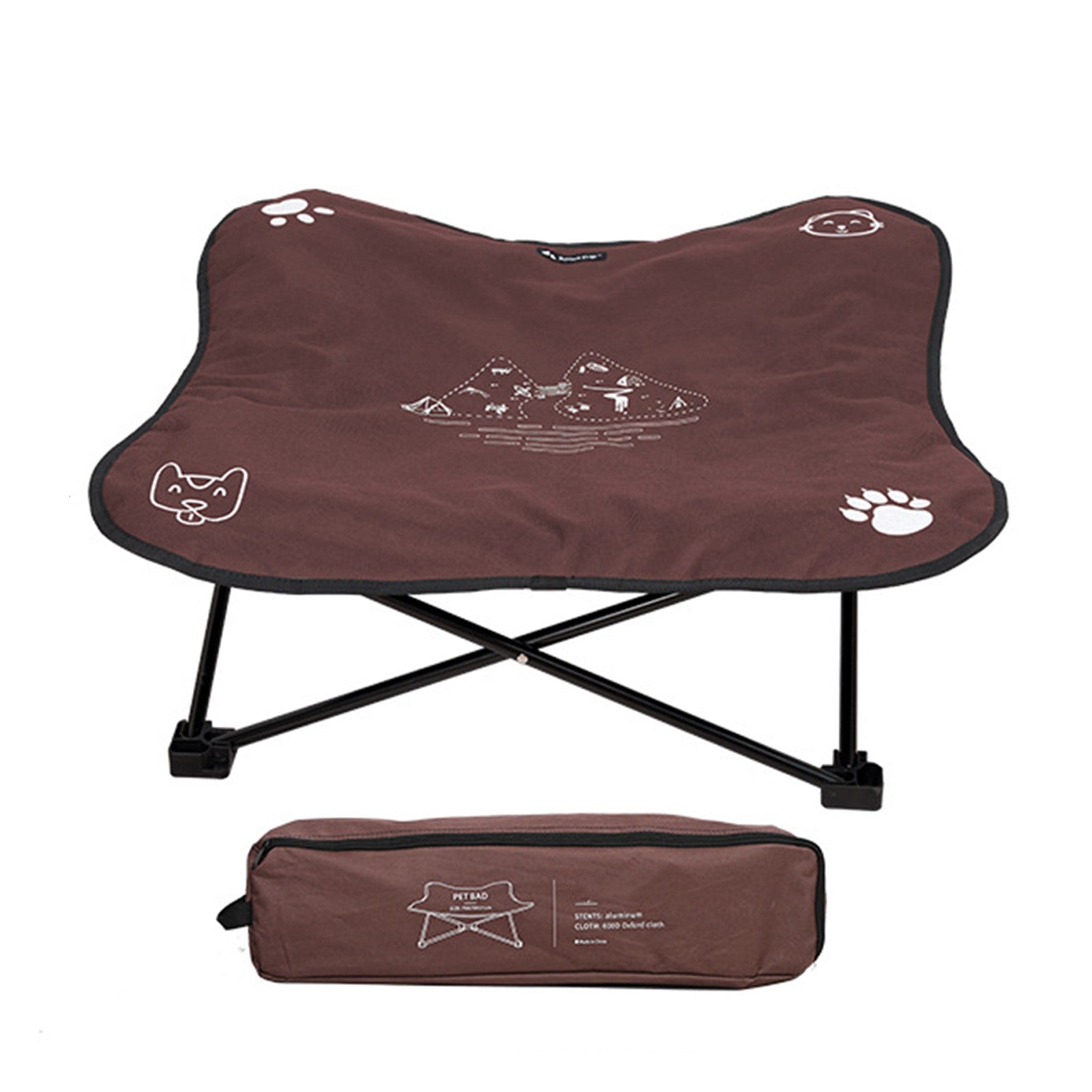 KFX-3652413 Detachable Outdoor Folding Pet Bed with Waterproof Oxford Cloth and Aluminum Alloy Frame