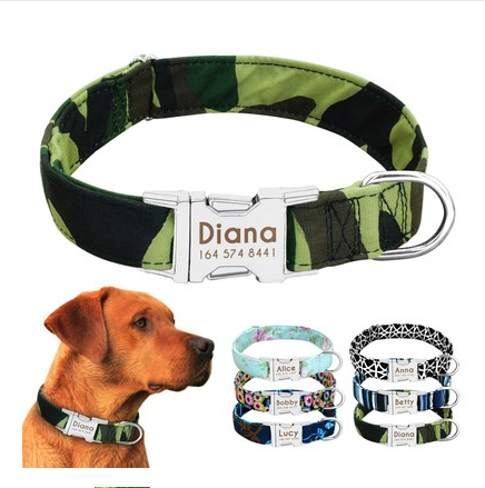 KFX-3653565 Adjustable High Reflective Dog Collar for Small, Medium, and Large Breeds - Comfortable and Breathable with Night Visibility