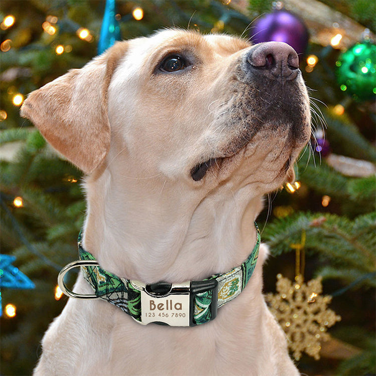 KFX-3653565 Adjustable High Reflective Dog Collar for Small, Medium, and Large Breeds - Comfortable and Breathable with Night Visibility