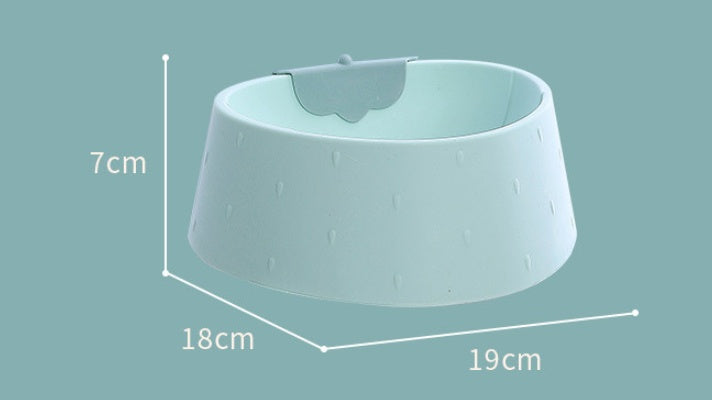 KFX-3653949 Strawberry Grain Pet Bowl for Cats - Durable PP Plastic in Green, Pink, and Gray