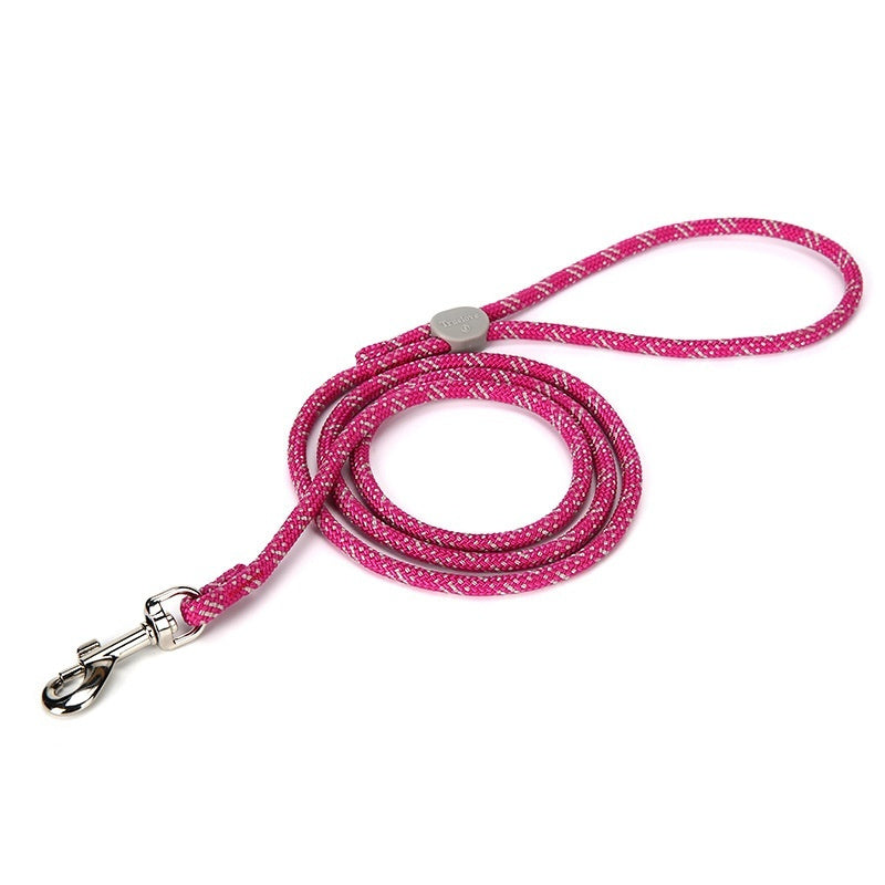 KFX-3655229 Colorful Adjustable Nylon Pet Leash with Zinc Alloy Hooks and Plastic Buckle