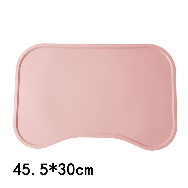 KFX-3655613 Waterproof Silicone Pet Placemat for Dogs and Cats - Easy to Clean Anti-Overflow Design, Available in Green, Pink, Yellow