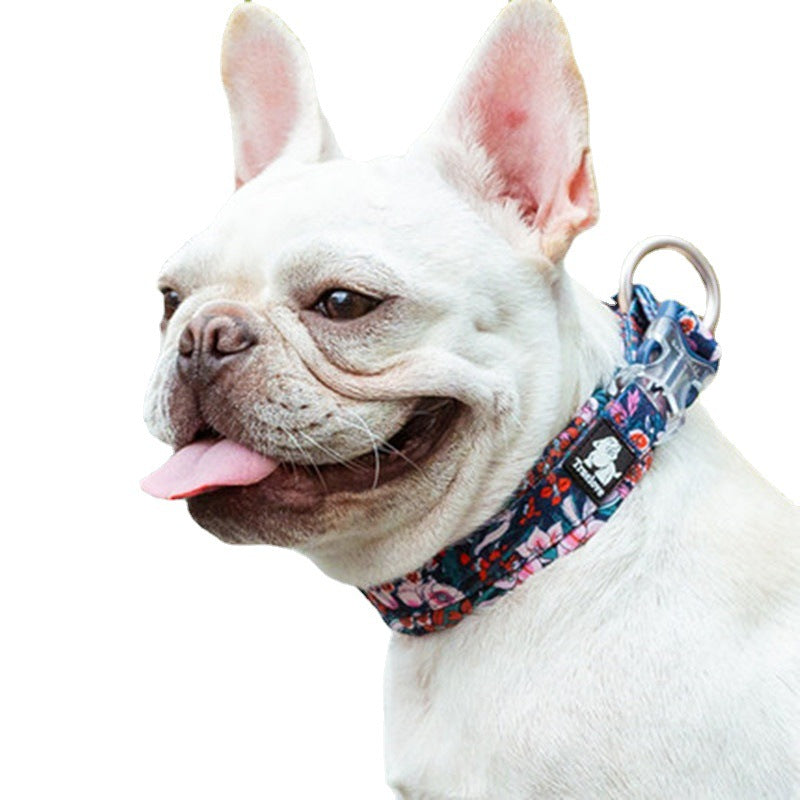 KFX-3655741 Leakproof Dog Collar in Broken Flower Patterns - Sizes 2XS to 3XL
