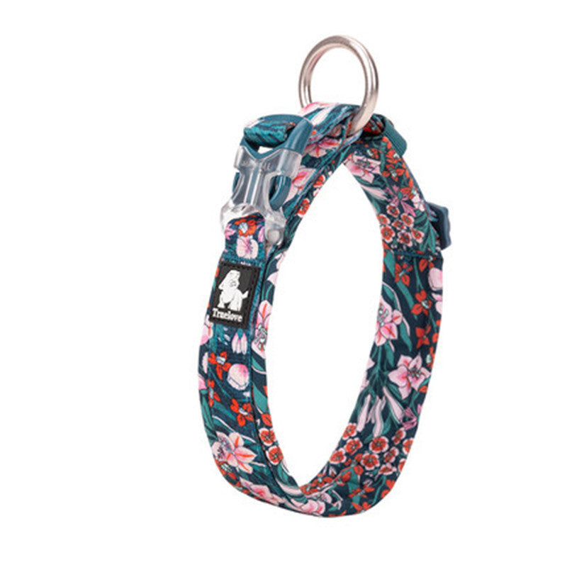 KFX-3655741 Leakproof Dog Collar in Broken Flower Patterns - Sizes 2XS to 3XL