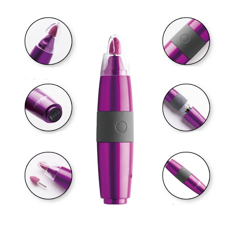 KFX-3657533 Electric Nail Polisher with Two Toenail Polishers and Abrasive Head Protector